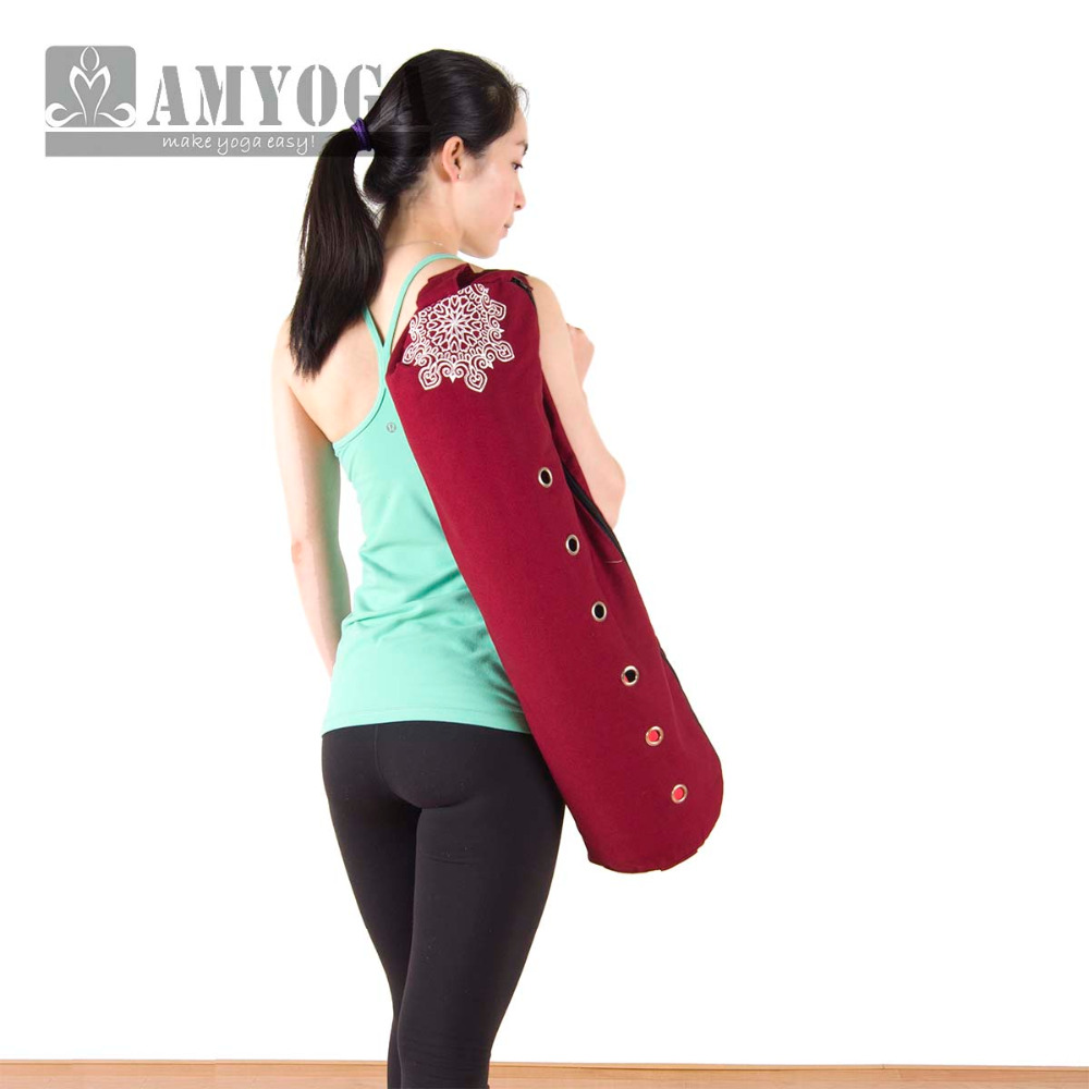 Yoga Mat - حقيبة يوغا قماشية بحزام كتف واحد،
