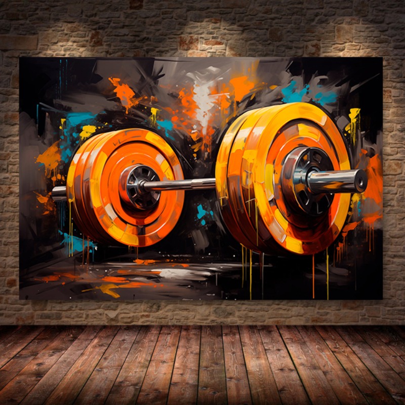 لوحة قماش الحديد الجرافيتي ، ط - مراجعة Sports Equipment Poster وسعره